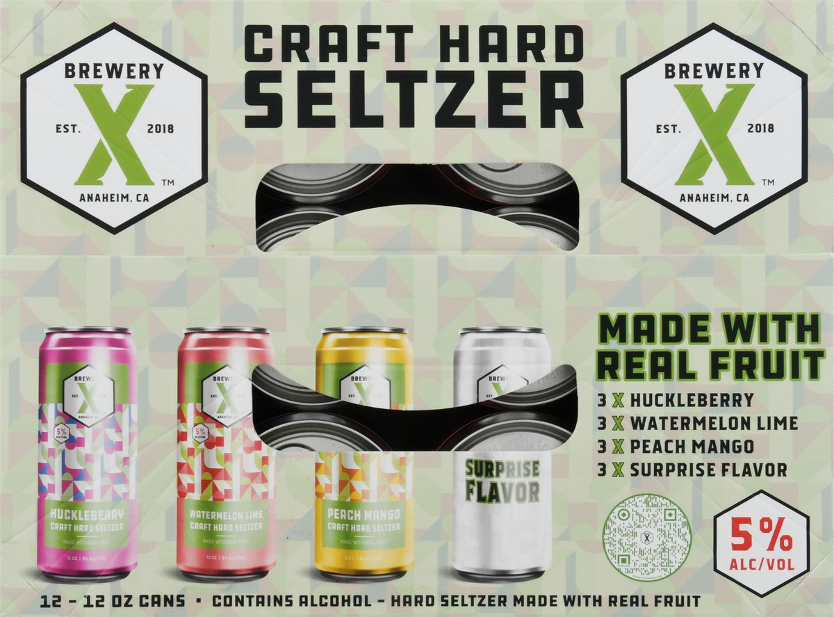 slide 10 of 12, Brewery X Variety Pack Hard Seltzer 12 - 12 oz Cans, 12 ct
