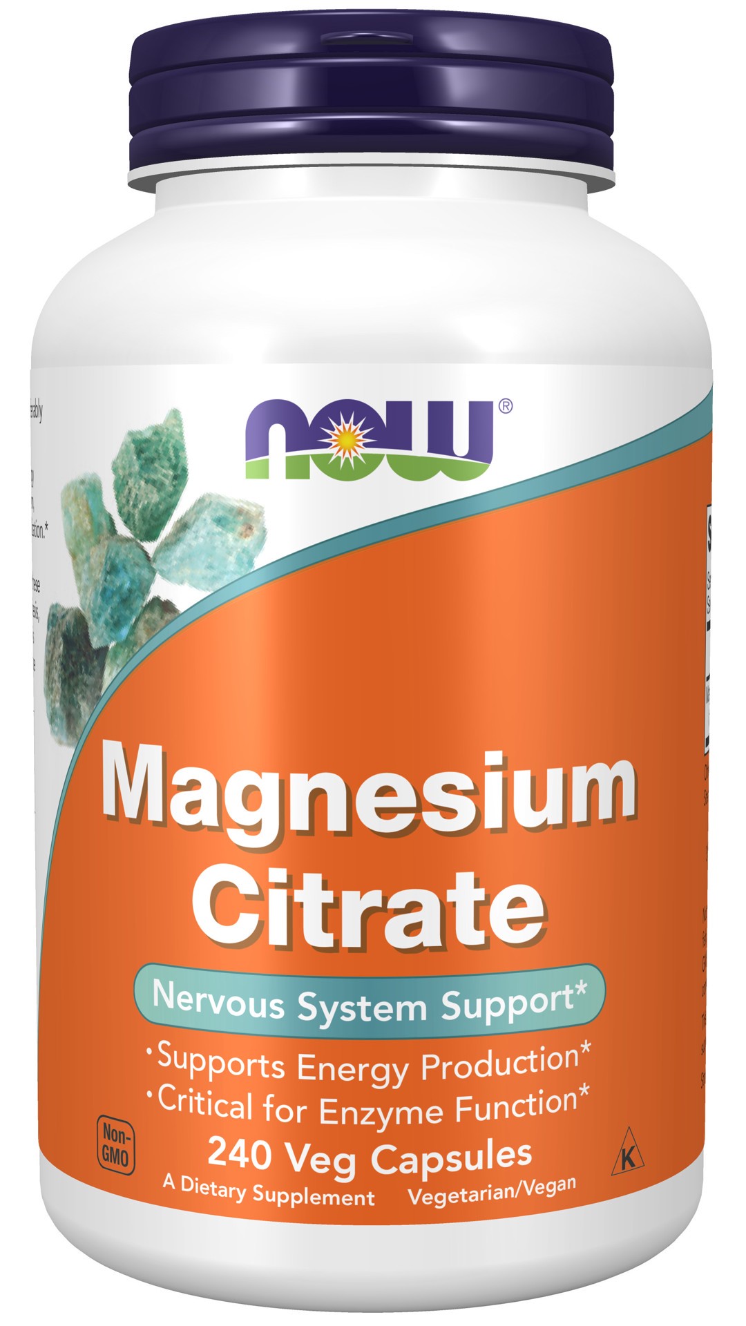 slide 1 of 2, NOW Magnesium Citrate - 240 Veg Capsules, 240 ct