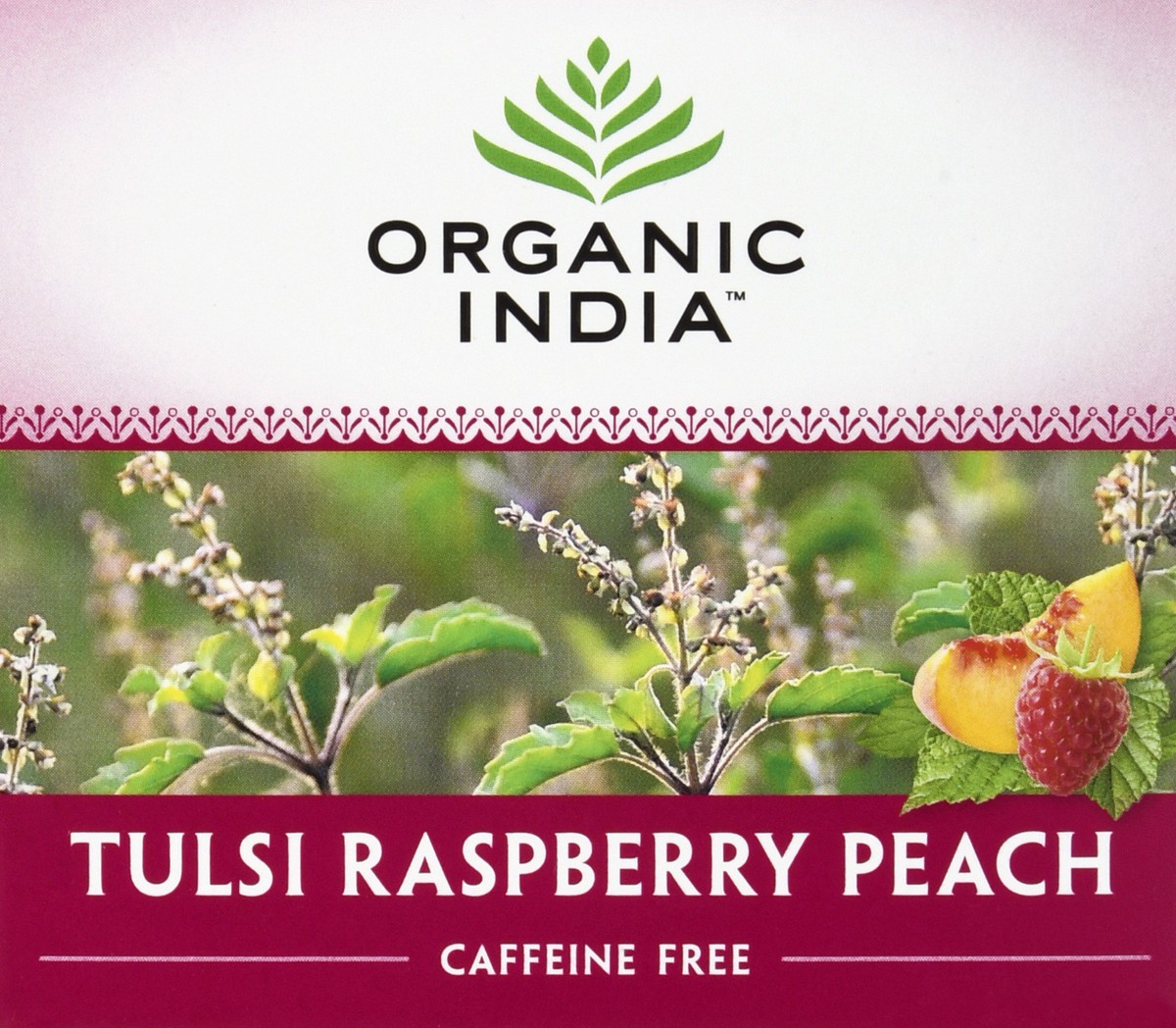 slide 5 of 13, Organic India Caffeine Free Infusion Bags Tulsi Raspberry Peach Herbal Supplement 18 ea, 18 ct