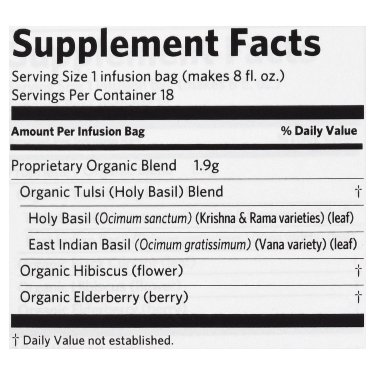 slide 12 of 13, Organic India Caffeine Free Infusion Bags Tulsi Raspberry Peach Herbal Supplement 18 ea, 18 ct