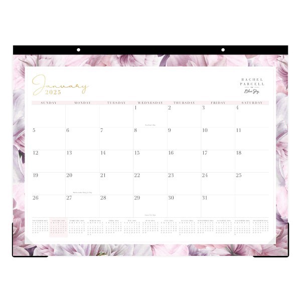 slide 1 of 2, 2025 Blue Sky Monthly Desk Pad Calendar, 22"" X 17"", Amelia, January To December, 148935, 1 ct