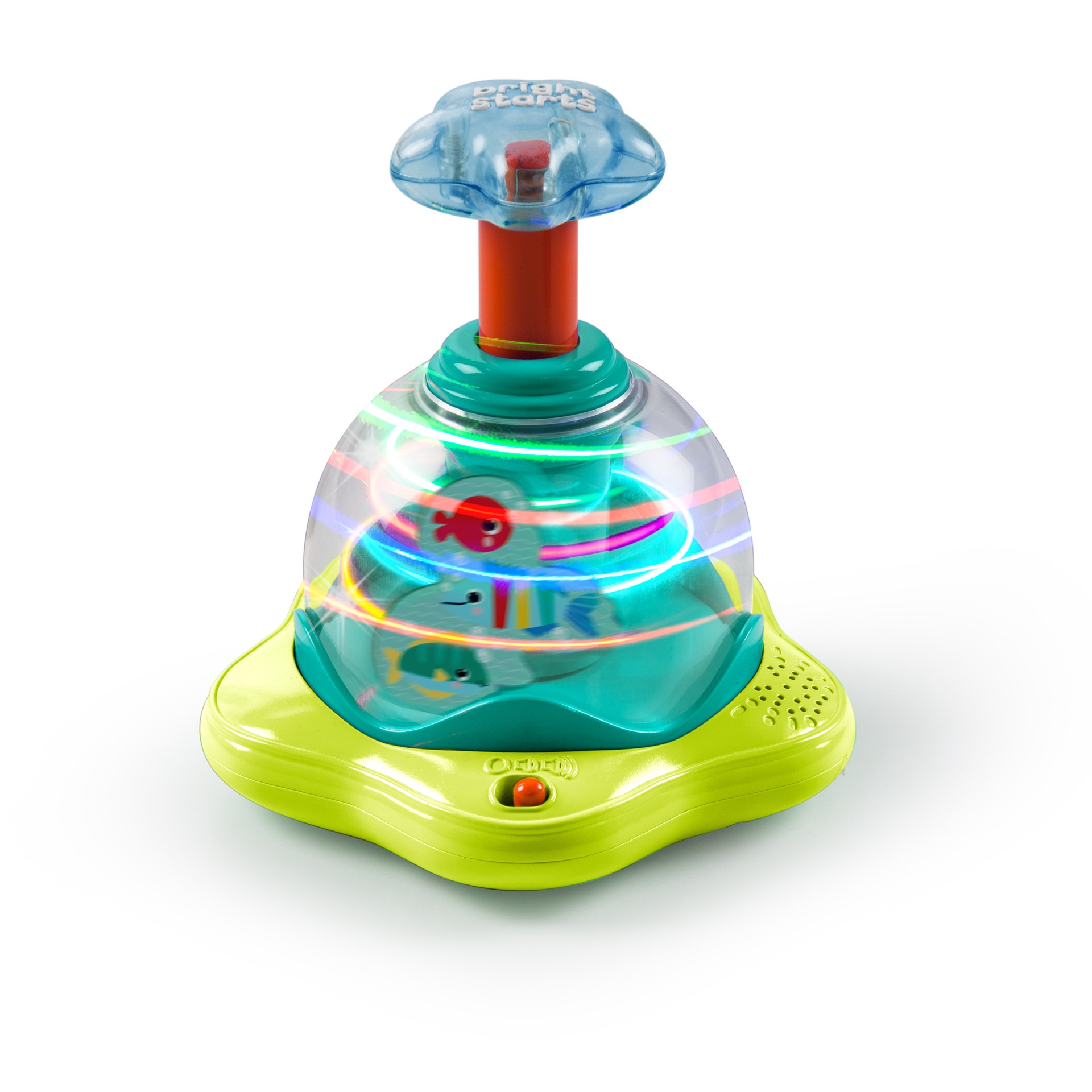 slide 1 of 16, Bright Starts Press & Glow Spinner Cause and Effect Musical Baby Toy, 1 ct