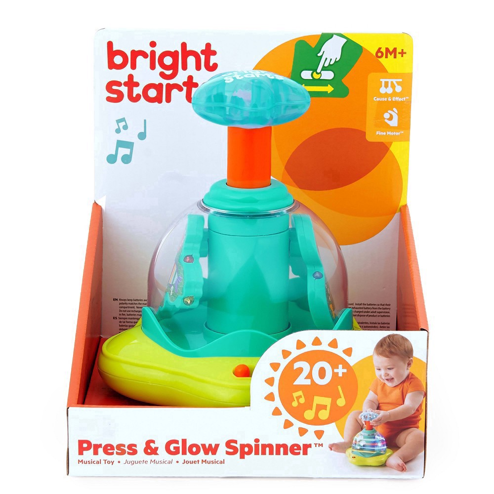 slide 10 of 16, Bright Starts Press & Glow Spinner, 1 ct