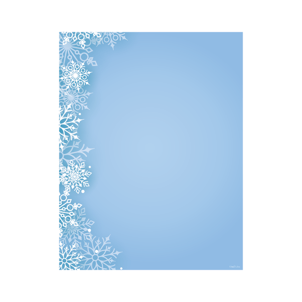 slide 1 of 3, Geo Studios Holiday-Themed Letterhead Paper, 8-1/2"" X 11"", Blue Snowfall, Pack Of 70 Sheets, 70 ct