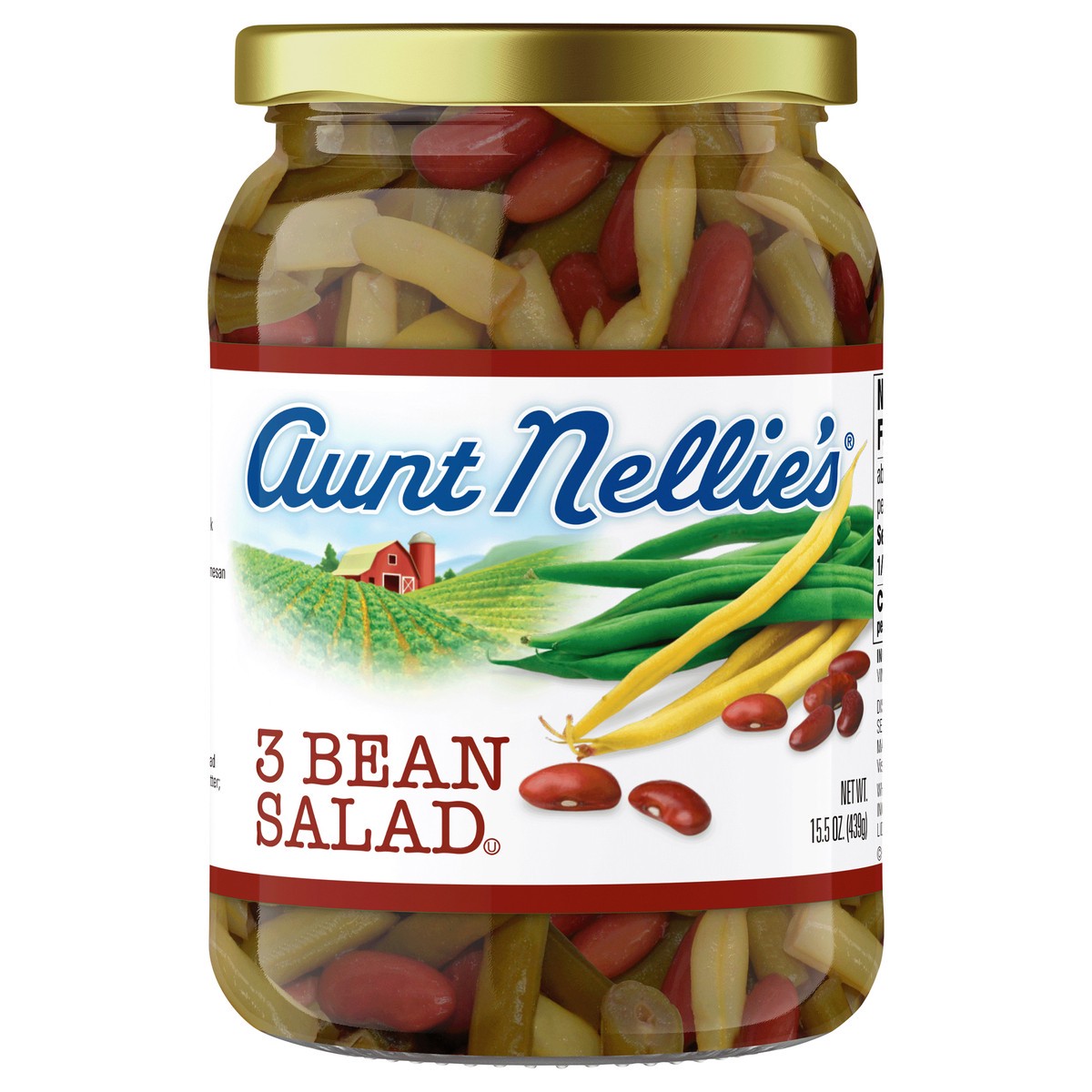 slide 1 of 6, Aunt Nellie's 3 Bean Salad, 15.5 oz, 15.5 oz