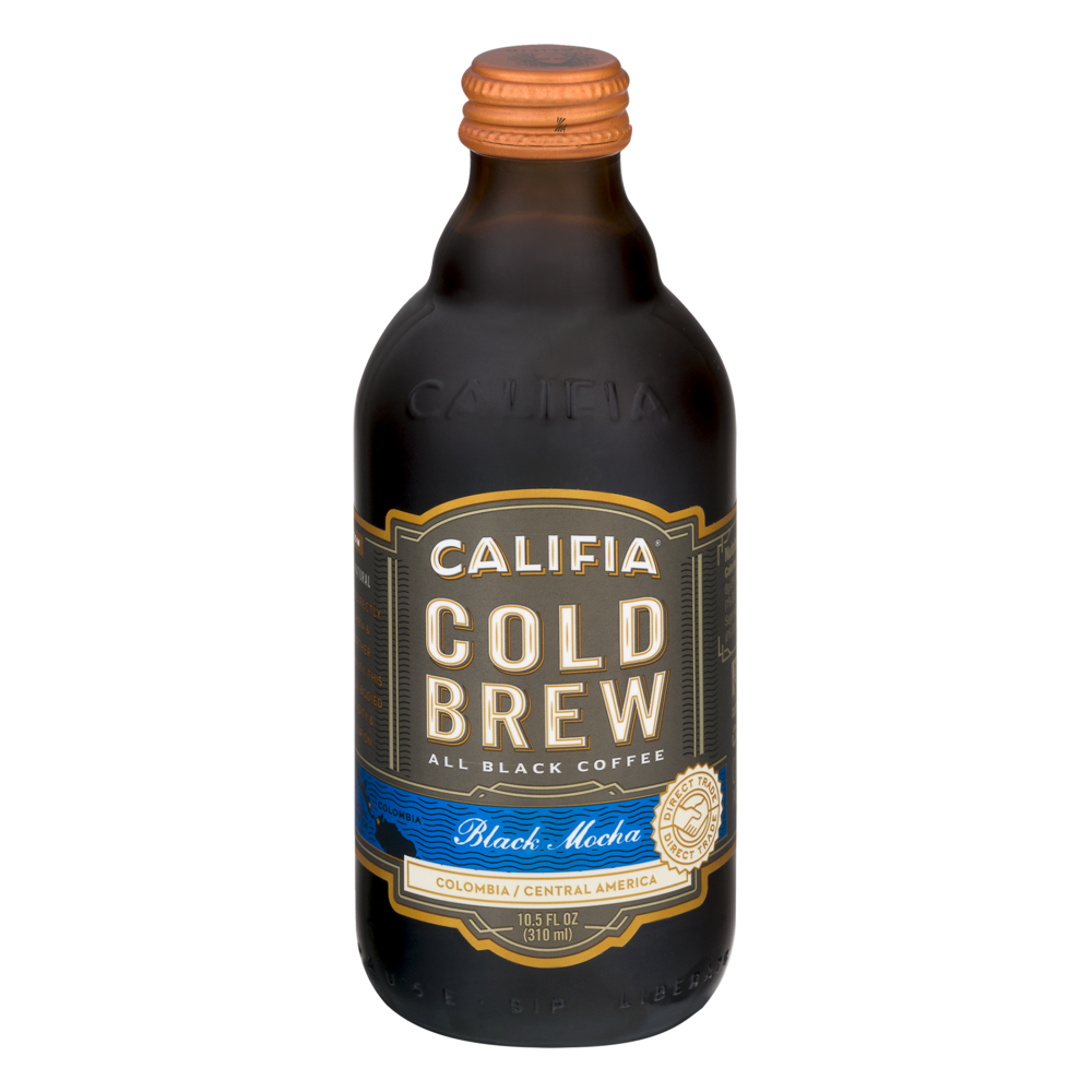slide 1 of 1, Califia Farms Black Mocha Cold Brew All Black Coffee, 10.5 oz