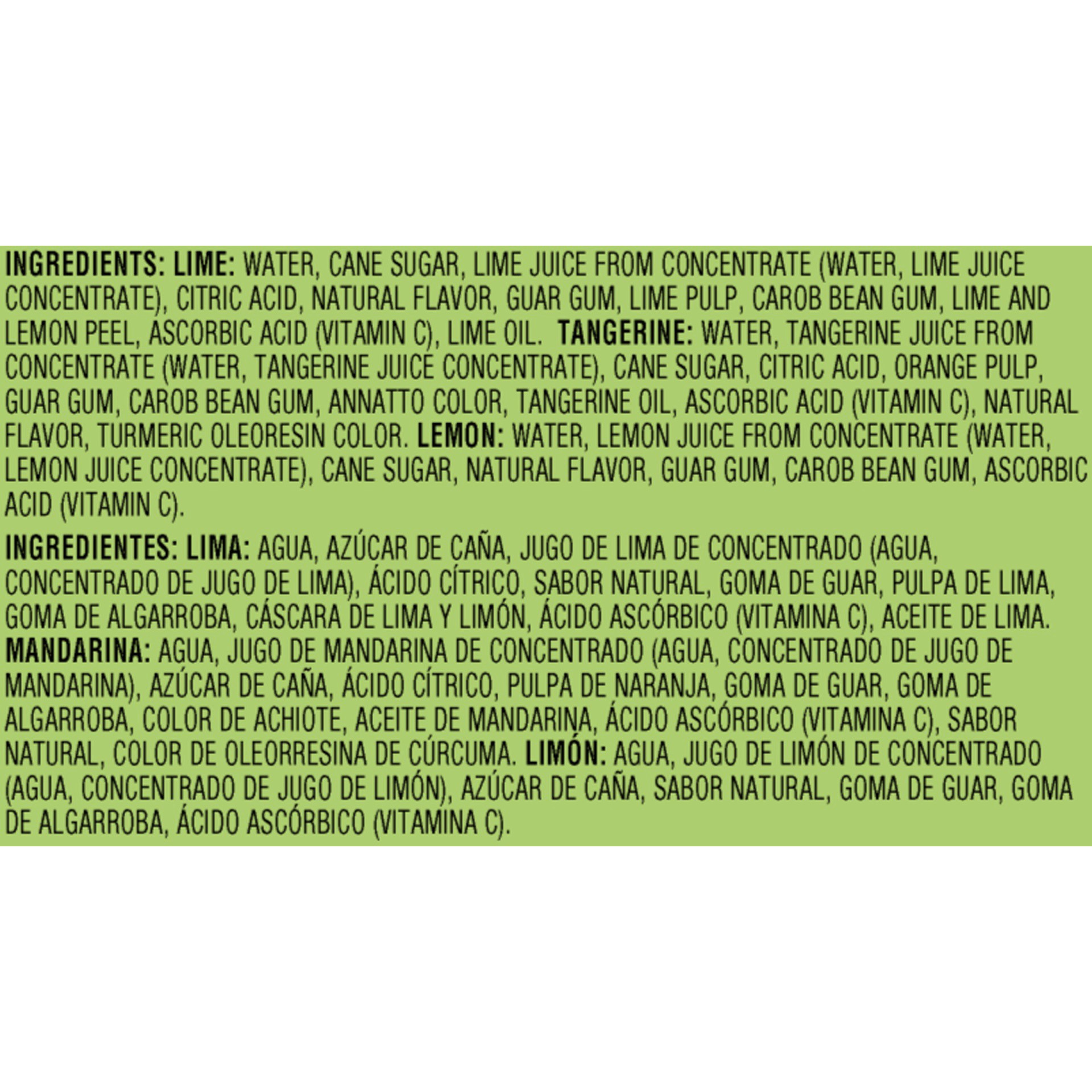 slide 2 of 6, Outshine Citrus Variety Pack Lime, Tangerine & Lemon 12Pk, 18 oz