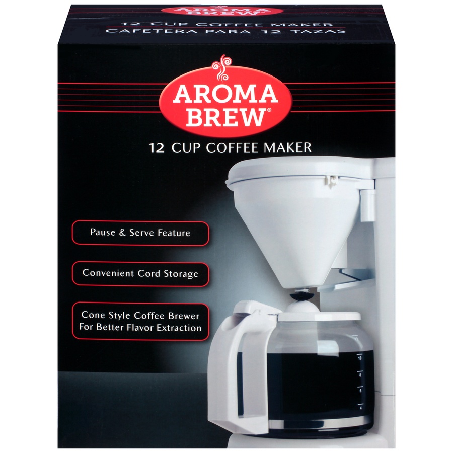 slide 1 of 1, Aroma Brew Coffeemaker Wht, 1 ct