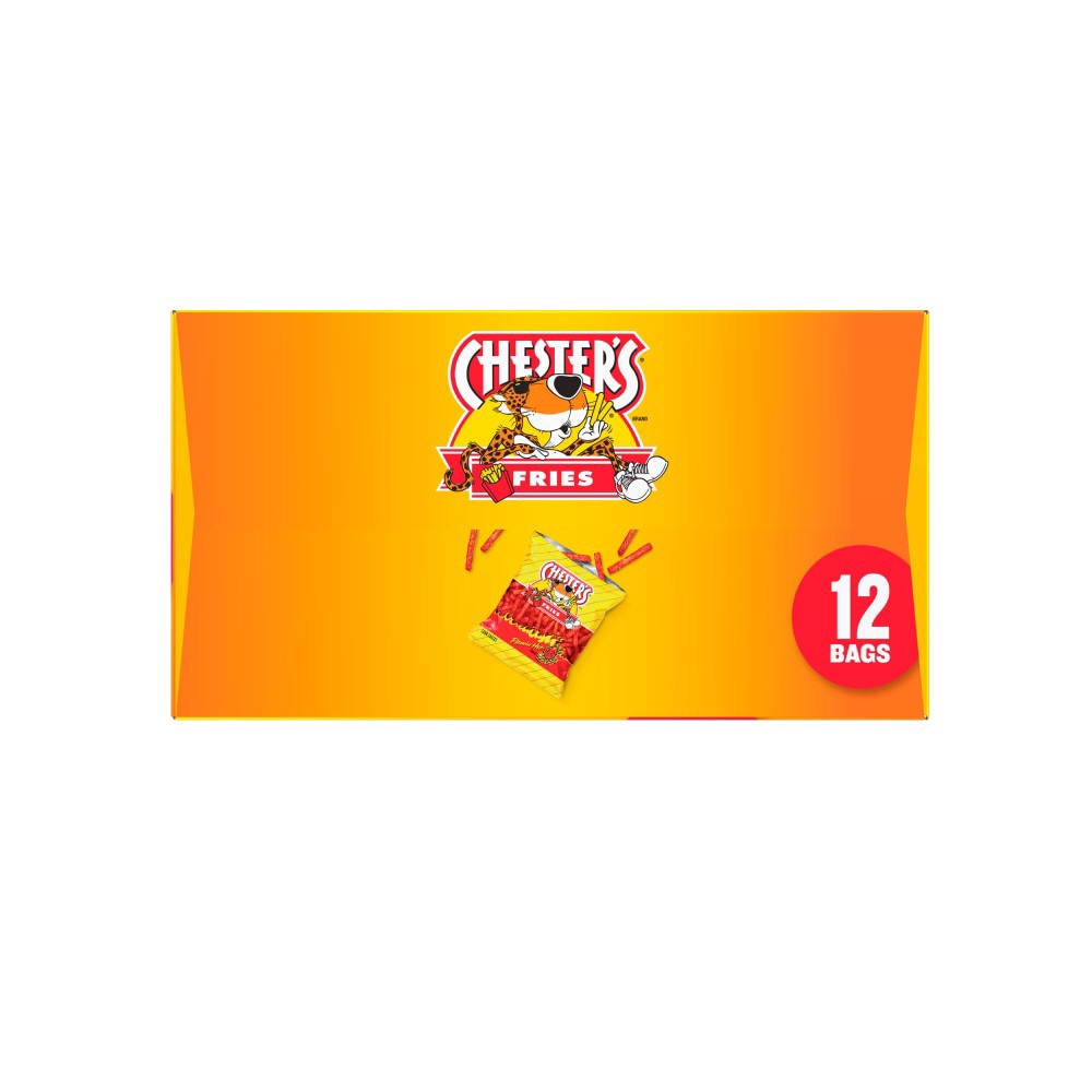 slide 5 of 6, Chester's Fries Corn Snacks Flamin' Hot Flavored 12 Oz, 12 Count, 12 ct