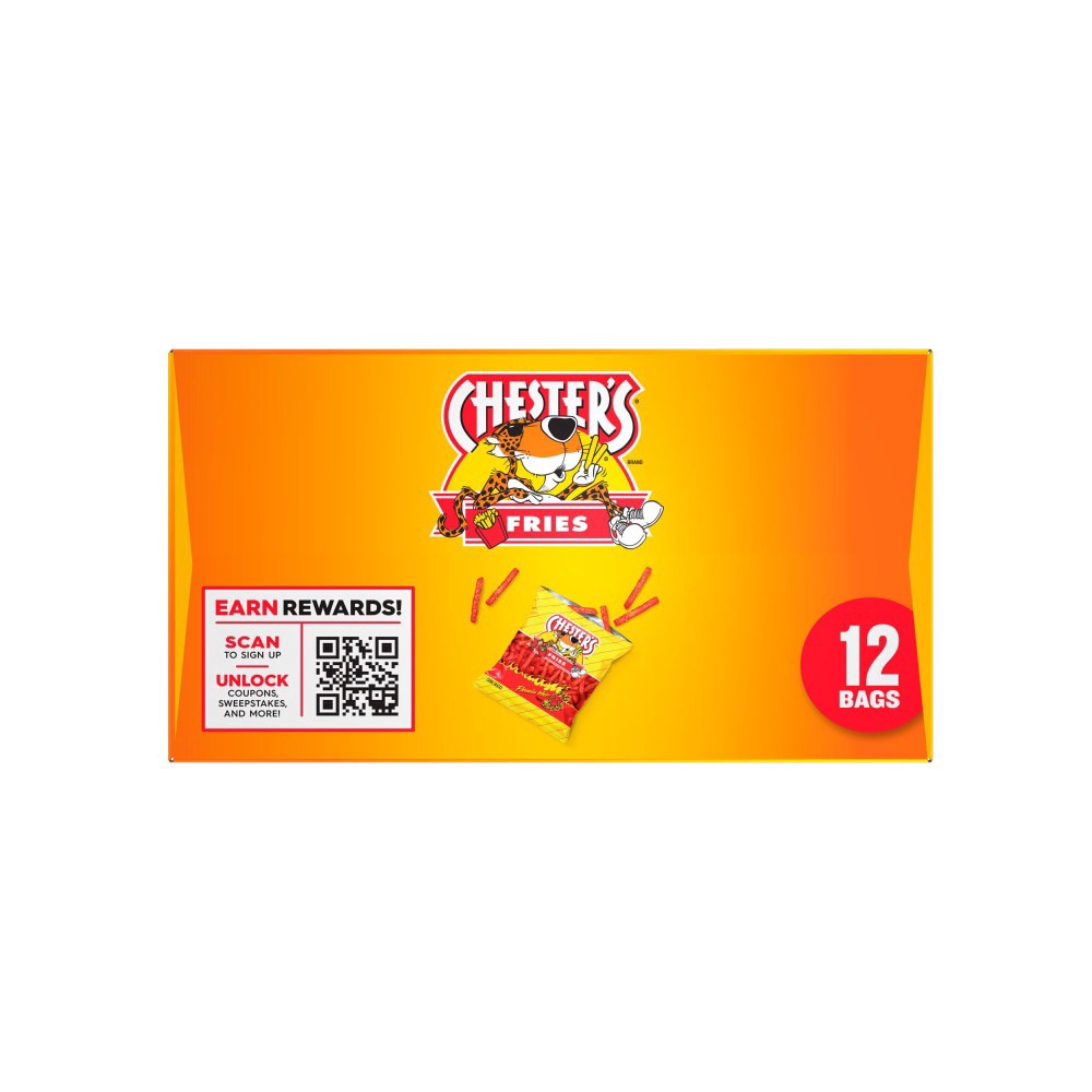 slide 3 of 6, Chester's Fries Corn Snacks Flamin' Hot Flavored 12 Oz, 12 Count, 12 ct