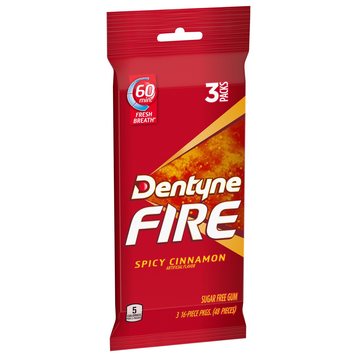 slide 2 of 9, Dentyne Fire Sugar Free Spicy Cinnamon Gum 3 - 16 Piece Packages, 3 ct