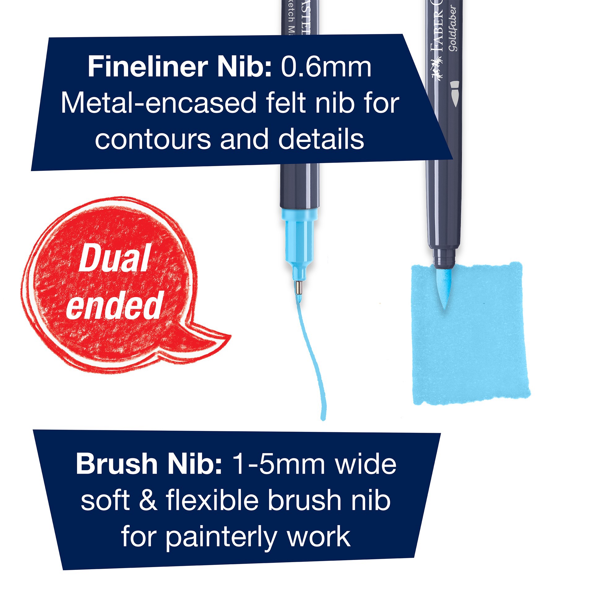 slide 5 of 5, Faber-Castell Kawaii Goldfaber Sketch Markers, 1 ct