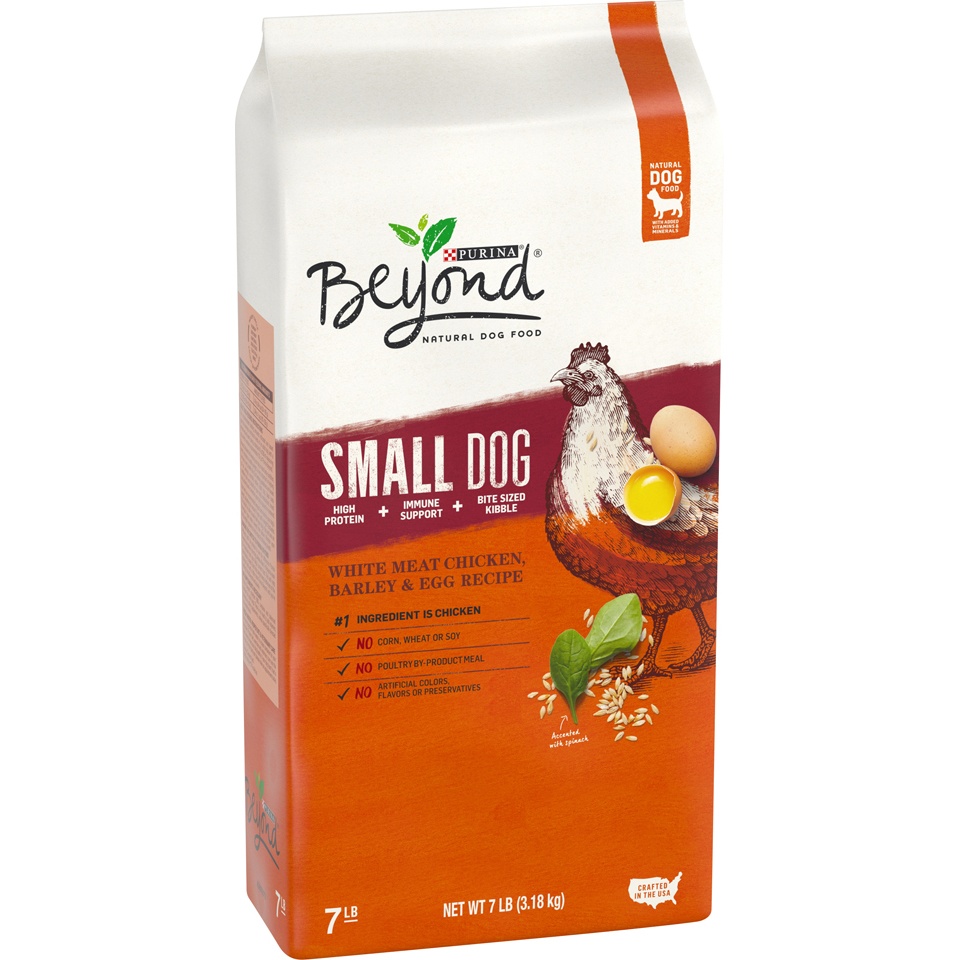 slide 7 of 9, Purina Beyond Small Dog White Meat Chicken, Barley & Egg Recipe Adult Dry Dog Food, 7 lb