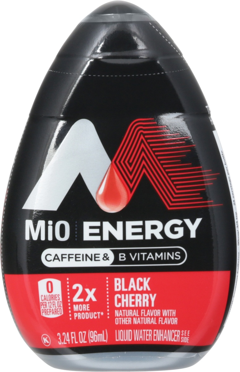 slide 9 of 11, Mio Energy Black Cherry Naturally Flavored Liquid Water Enhancer With 2X More Bottle, 3.24 fl oz