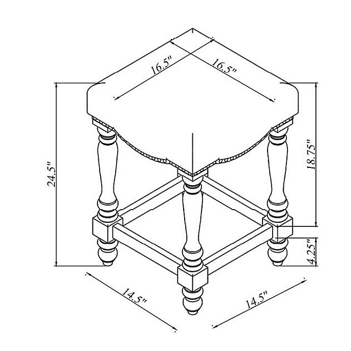 slide 2 of 5, Linon Home Boone Backless Bar Stool - Walnut, 24.5 in