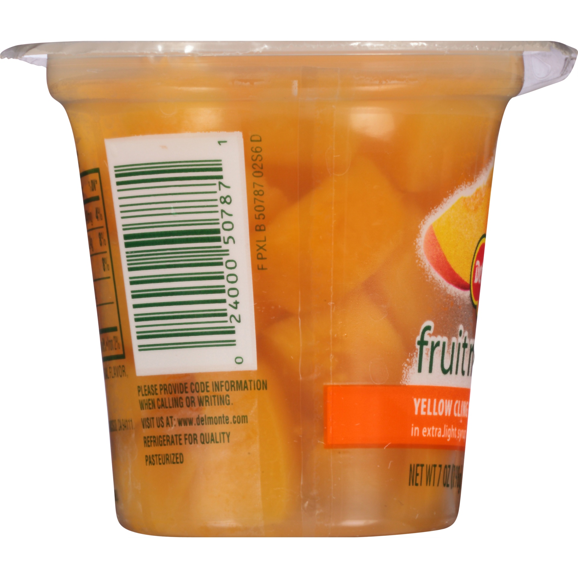 slide 2 of 6, Del Monte Fruit Naturals Yelllow Cling Peach Chunks, 7 oz