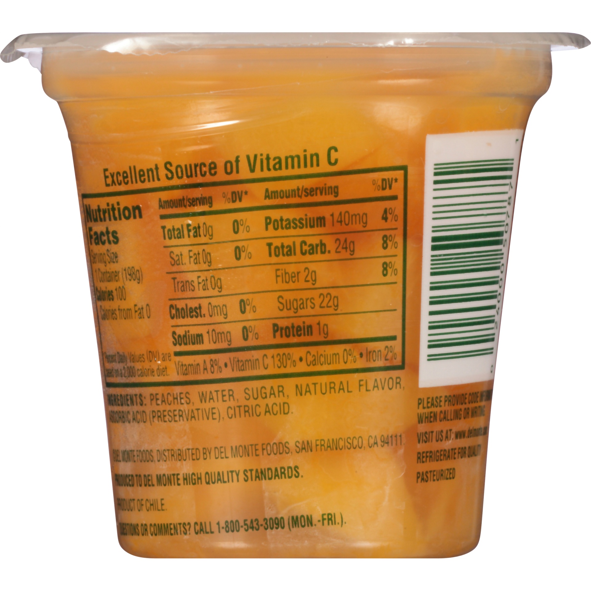 slide 4 of 6, Del Monte Fruit Naturals Yelllow Cling Peach Chunks, 7 oz