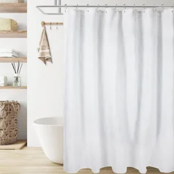 Room & Retreat Textured Shower Curtain, 70 In X 72in, White