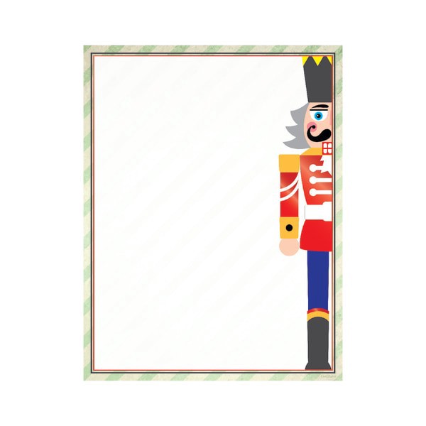 slide 1 of 3, Geo Studios Holiday-Themed Foiled Letterhead Paper, 8-1/2"" X 11"", Nutcracker Suite, Pack Of 40 Sheets, 40 ct