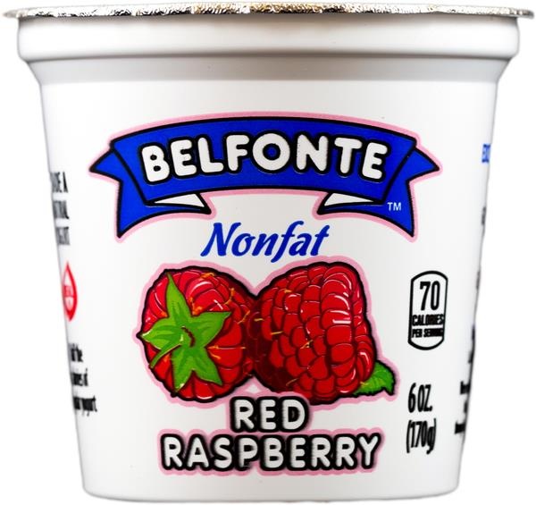 slide 1 of 1, Belfonte Nonfat Red Raspberry Yogurt, 6 oz