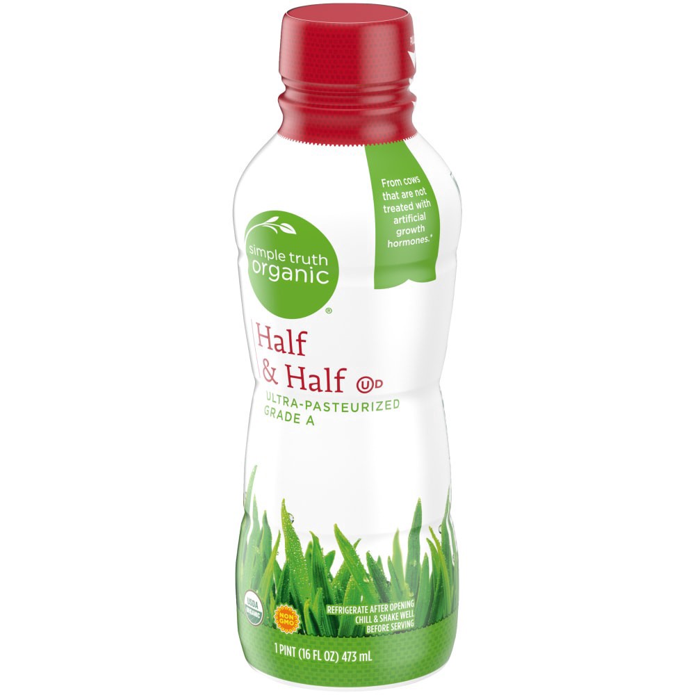 slide 3 of 4, Simple Truth Organic Half & Half - 1 pint, 1 pint