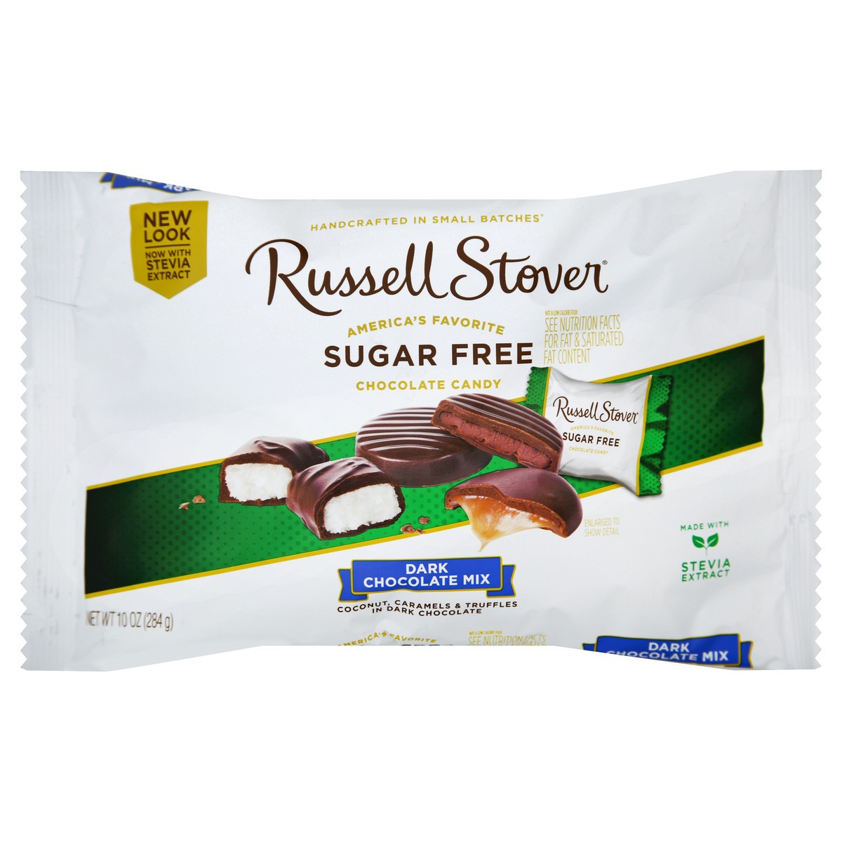 slide 2 of 7, Russell Stover Sugarfree Dark Chocolate Assortment, 10 oz