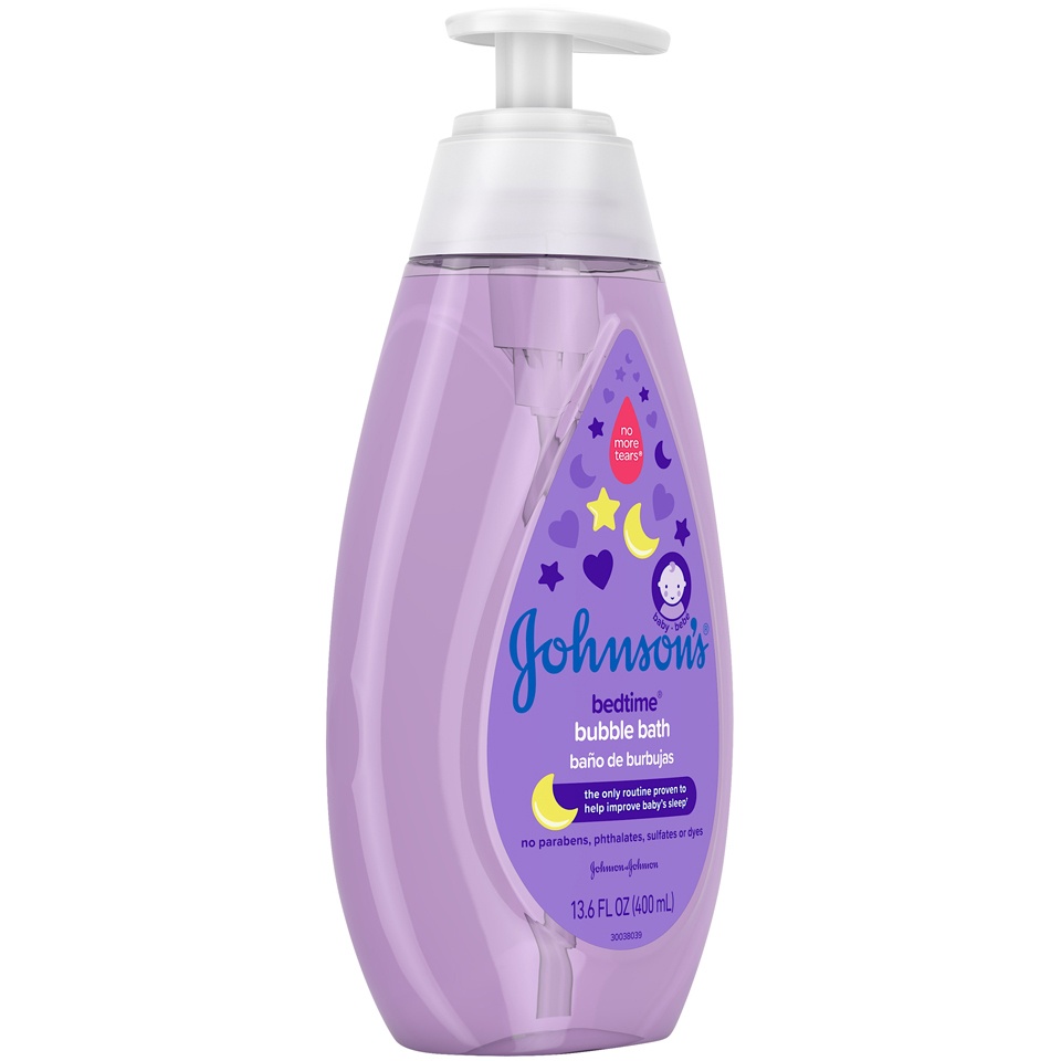 slide 2 of 6, Johnson's Bedtime Baby Bubble Bath with NaturalCalm Aromas, Hypoallergenic and Sulfate-Free Nighttime Bubble Bath, 13.6 fl. oz, 13.60 fl oz