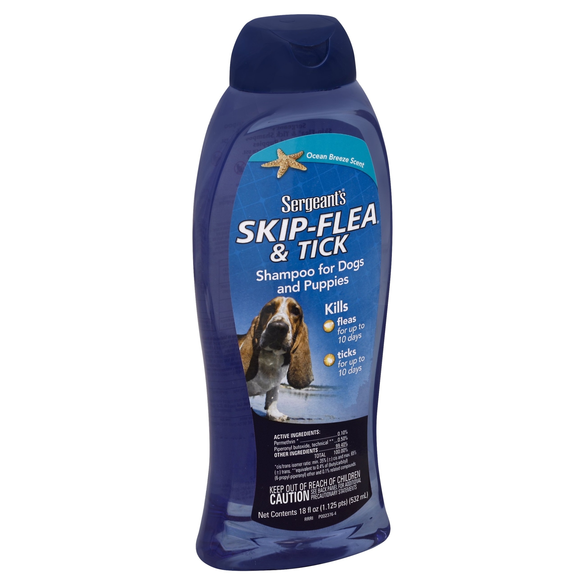 slide 1 of 2, Sergeant's Skip Flea & Tick Shampoo for Dogs, Ocean Breeze, 18 fl oz