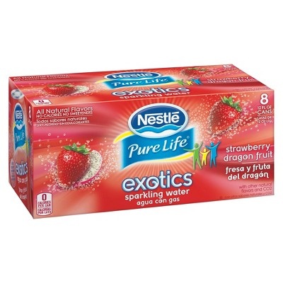 slide 1 of 1, Nestlé Pure Life Strawberry Dragon Fruit Sparkling Water - 8 ct; 12 oz, 8 ct; 12 oz