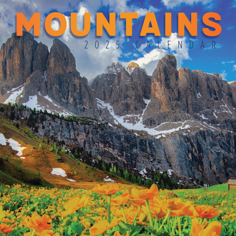 slide 1 of 1, 2025 Mountains Wall Calendar, 1 ct