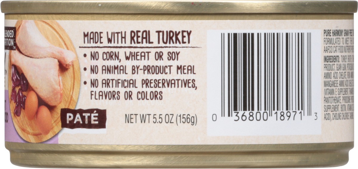 slide 9 of 9, Pure Harmony Pate Grain Free Super Premium Turkey & Giblets Recipe Cat Food 5.5 oz, 5.5 oz