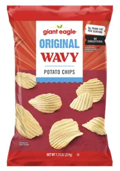 Giant Eagle Potato Chips, Original Wavy