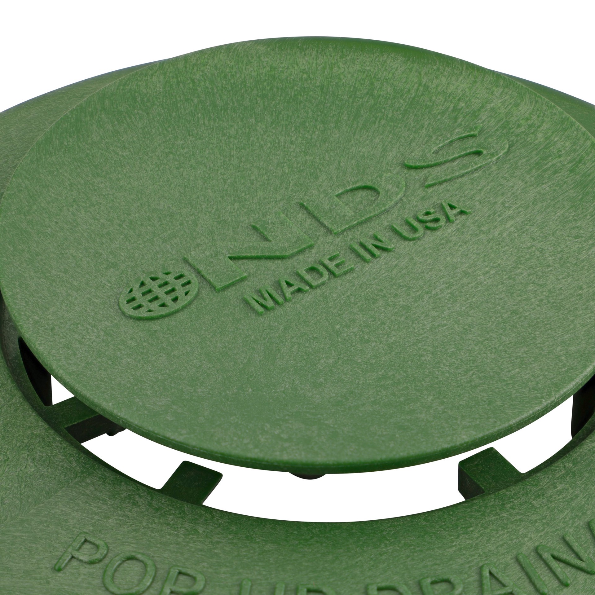 slide 2 of 5, NDS Pop-Up Drainage Emitter for 3-in & 4-in Drain Fittings, Spring-Loaded, Green Plastic, 1 ct