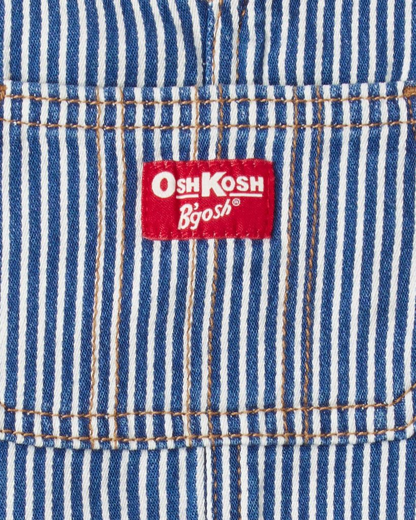 slide 5 of 5, Oshkosh Toddler Girl Striped Denim Long-Sleeve Dress - White/Blue White/Blue 4T, 1 ct