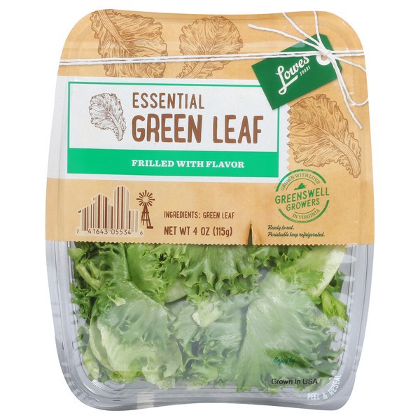 slide 1 of 1, Lowes Foods Frilled with Flavor Essential Green Leaf, 4 ct