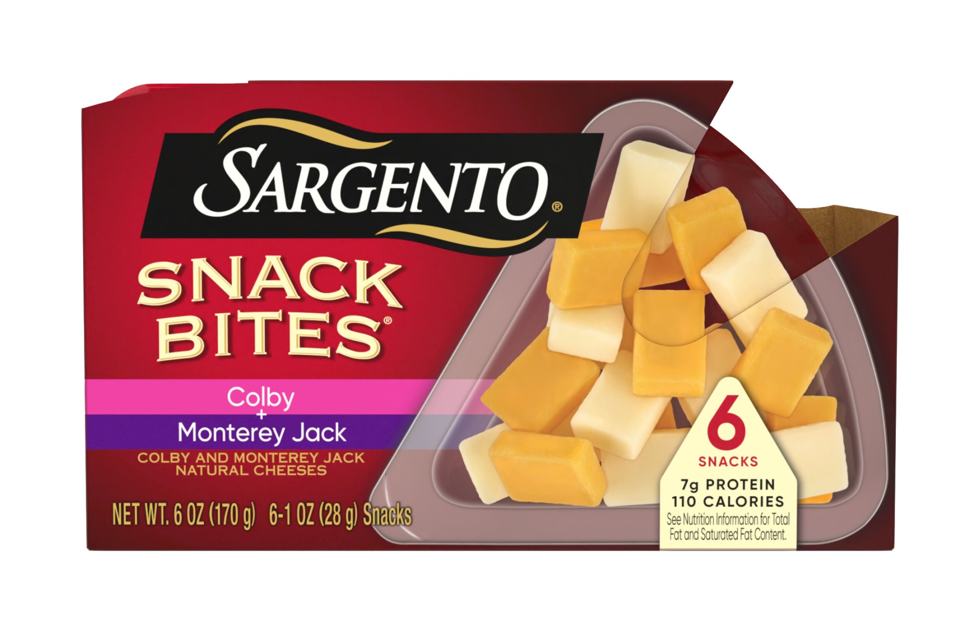 slide 1 of 7, Sargento Colby & Monterey Jack Cheese Snack Bites, 6 oz