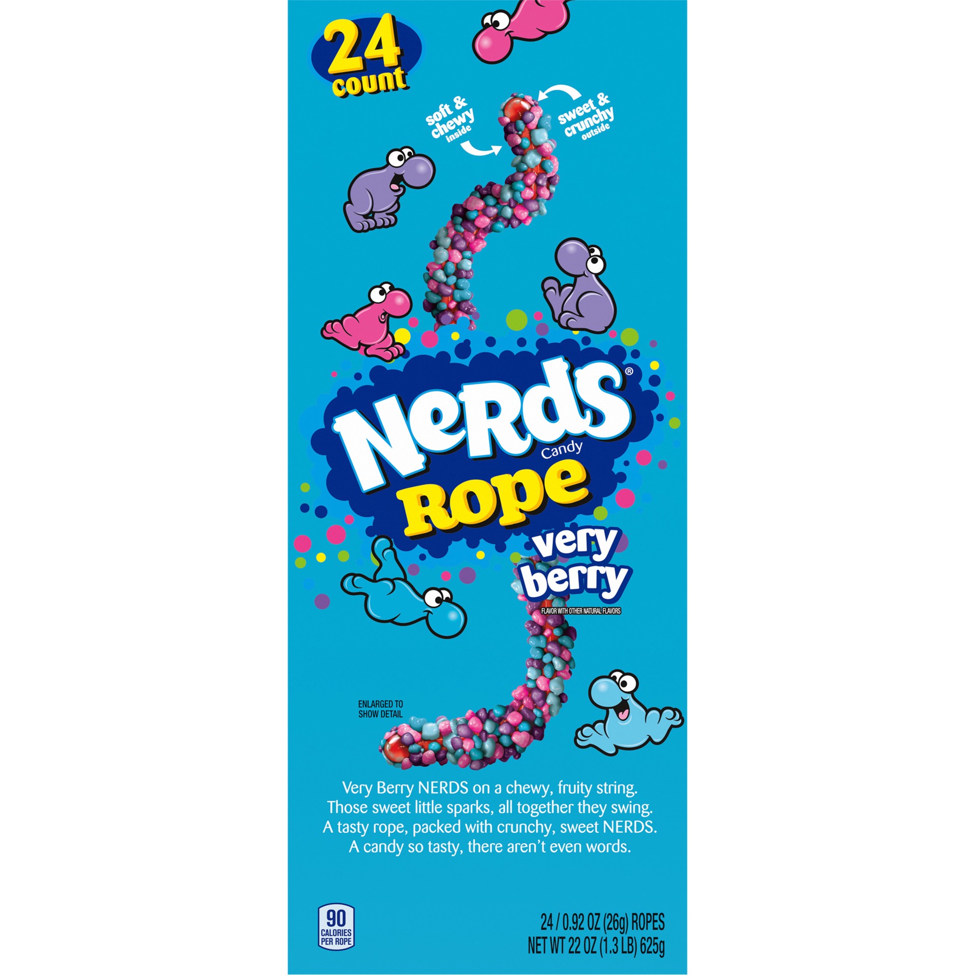 slide 4 of 5, Nerds Rope Very Berry Candy 24 - 0.92 oz Ropes, 24 ct