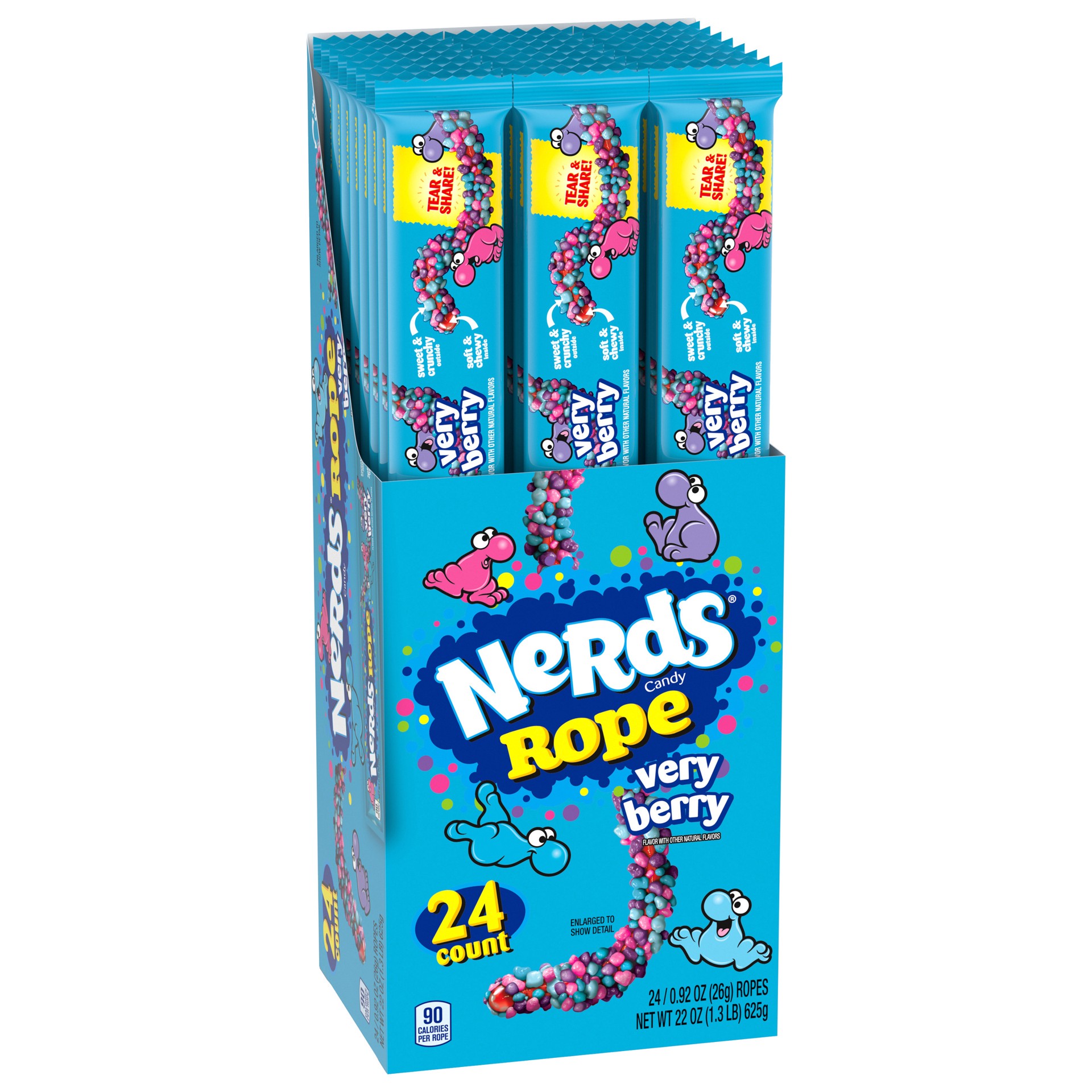 slide 3 of 5, Nerds Rope Very Berry Candy 24 - 0.92 oz Ropes, 24 ct