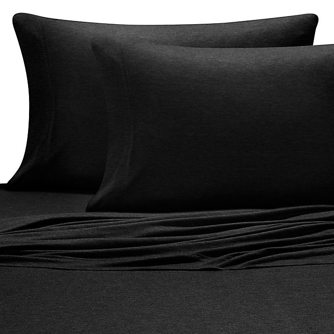 slide 1 of 2, Pure Beech Jersey Knit Modal King Pillowcases - Black, 2 ct