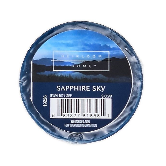 slide 1 of 1, Heirloom Home Sapphire Sky Wax Melt, 3 oz