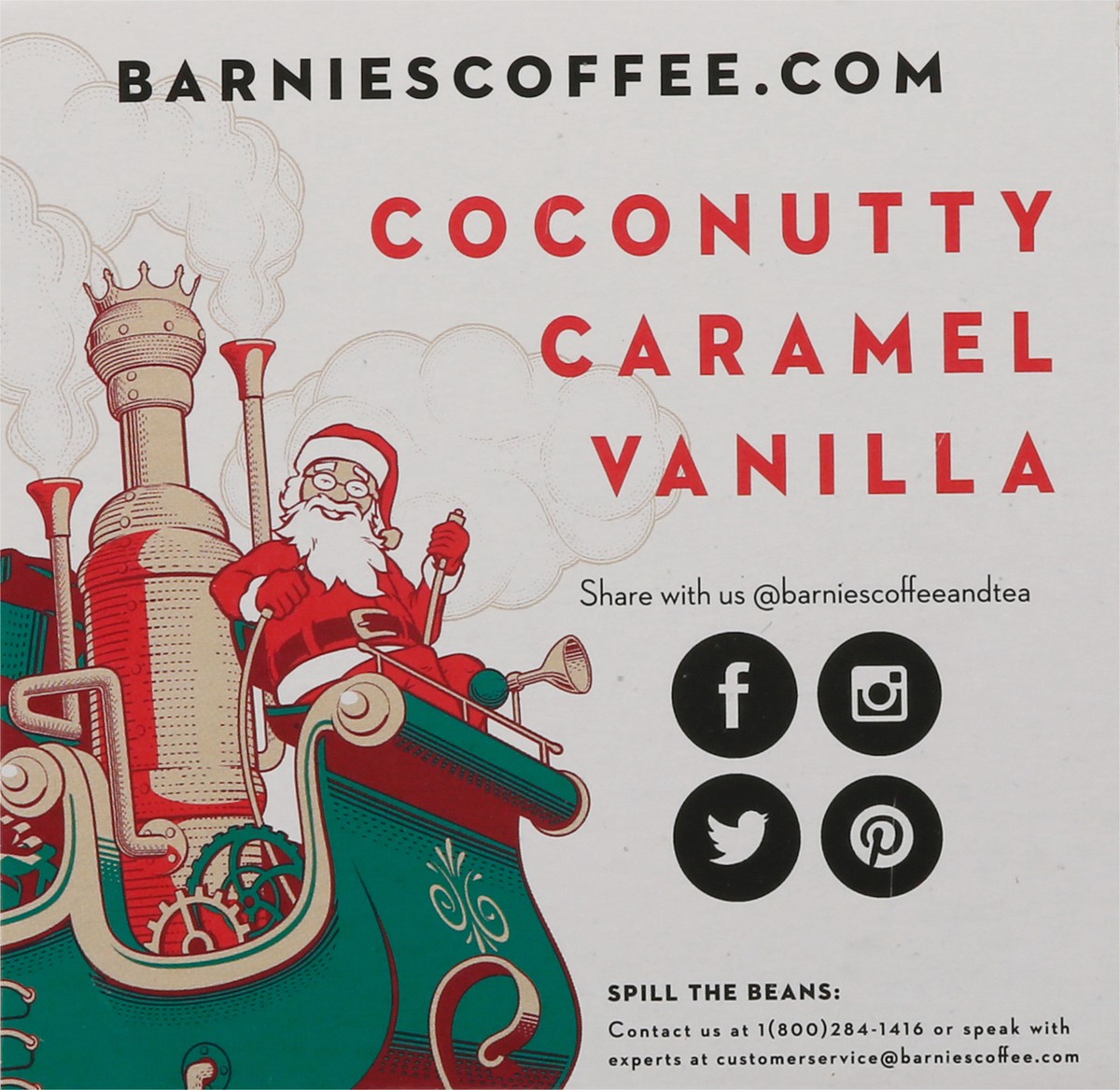 slide 8 of 9, Barnie's Coffee & Tea Co. Santa's White Christmas Medium Roast Decaf Coffee Single Serve Cups - 10 ct, 10 ct