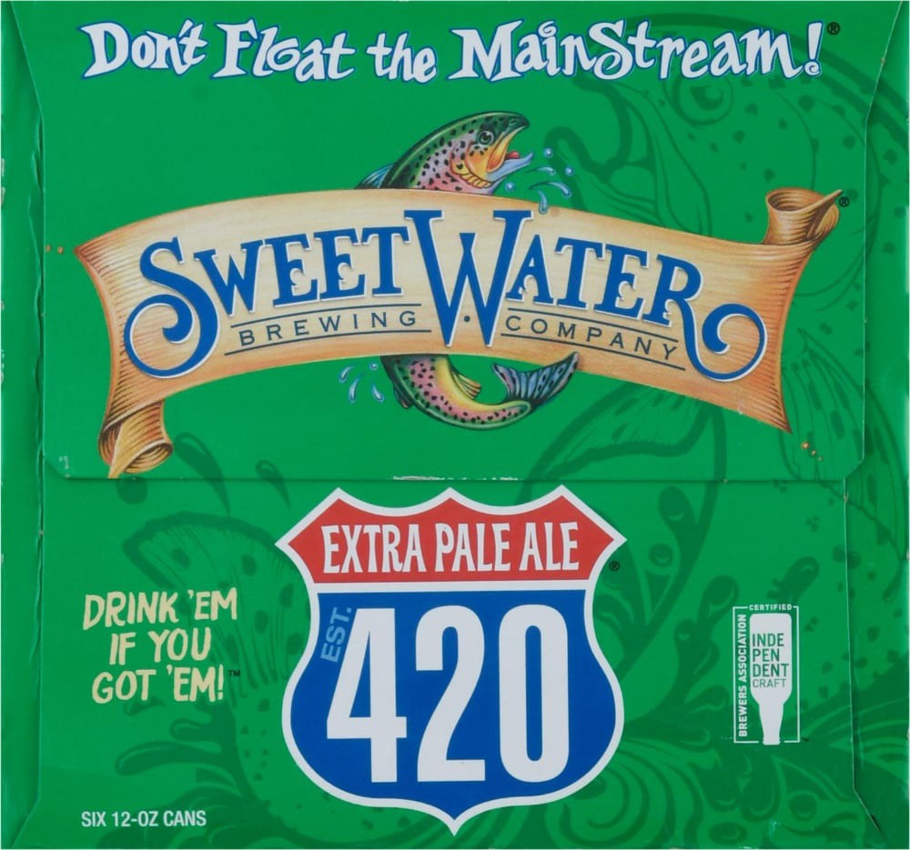 slide 4 of 4, SweetWater Brewing Company Sweet Water Xtra Pale Ale 6Pk Beer, 72 oz