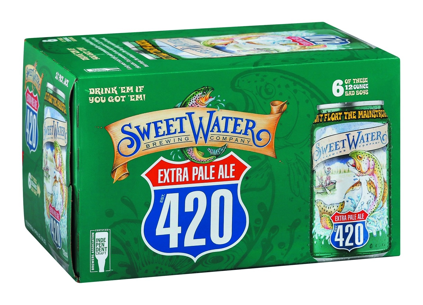 slide 1 of 1, SweetWater Brewing Company 420 Pale Ale Cans, 6 ct; 12 oz