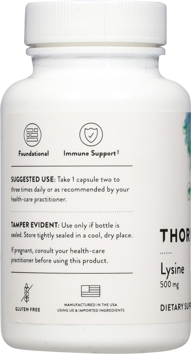 slide 7 of 13, Thorne 500 mg Lysine 60 Capsules, 60 ct