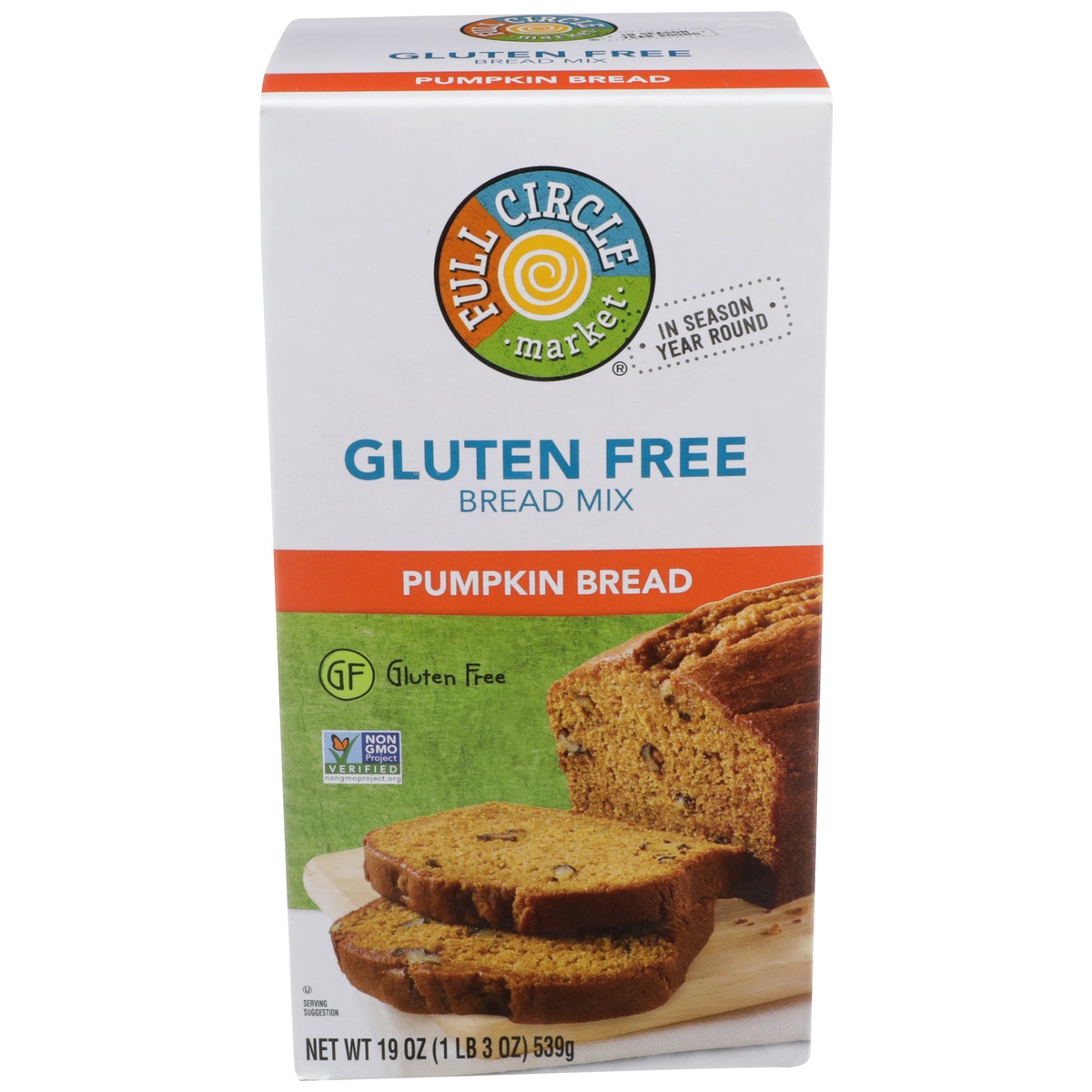 slide 1 of 1, Full Circle Market Pumpkin Bread Gluten Free Bread Mix, 19 oz