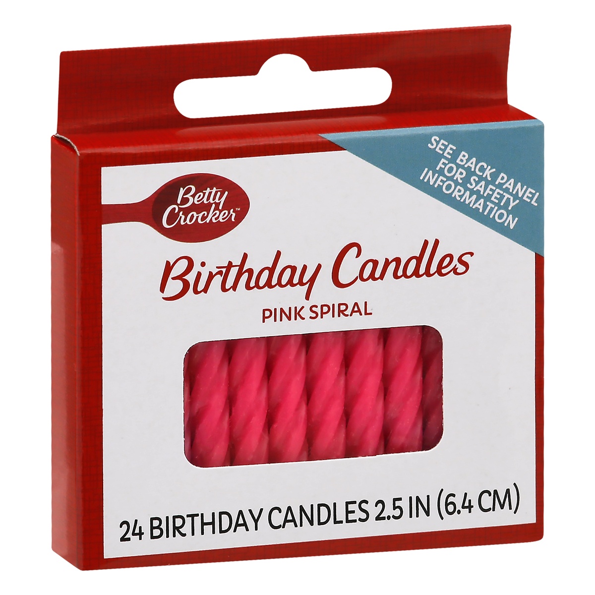 slide 2 of 8, Betty Crocker 2 Inch Pink Spiral Birthday Candles 24 ea, 24 ct