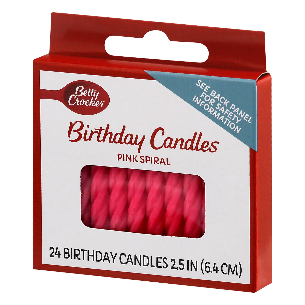 slide 3 of 8, Betty Crocker 2 Inch Pink Spiral Birthday Candles 24 ea, 24 ct