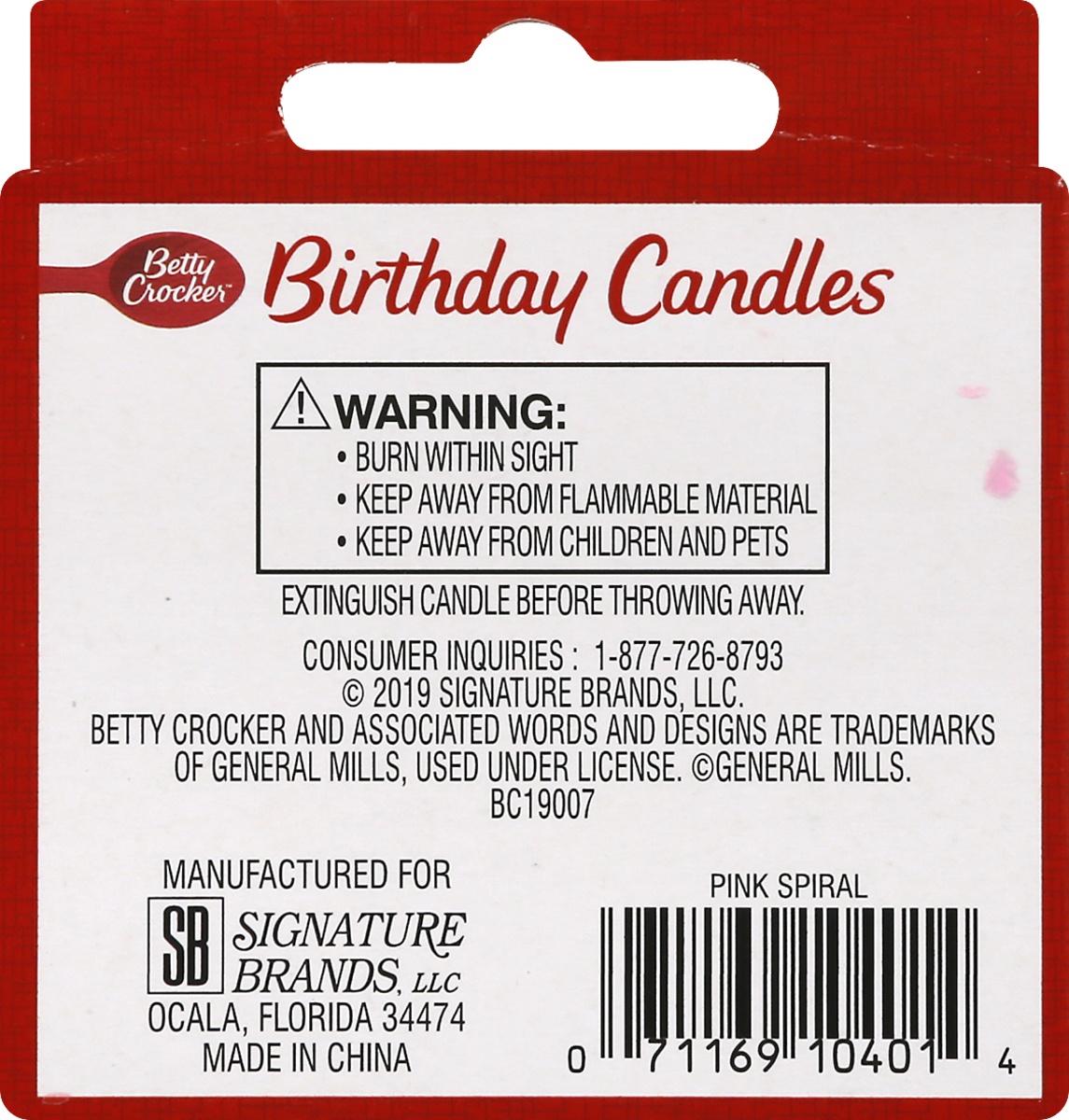 slide 8 of 8, Betty Crocker 2 Inch Pink Spiral Birthday Candles 24 ea, 24 ct