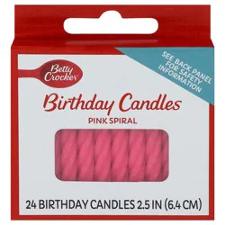 Betty Crocker Birthday Candles 24 ea