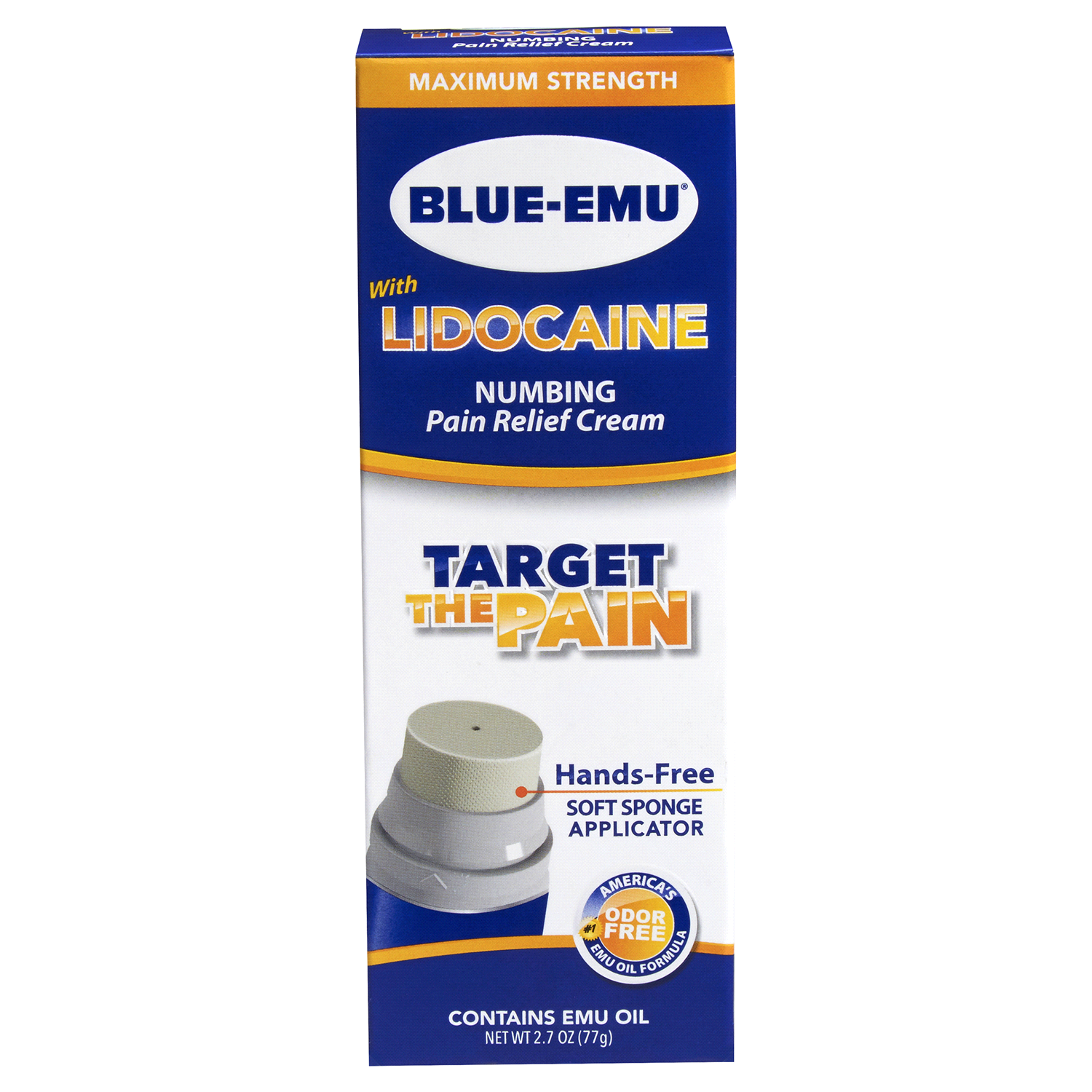 slide 1 of 2, Blue-Emu Lidocaine Numbing Pain Relief Cream, 2.7 oz